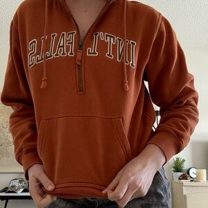 Rust Half-Zip Sweatshirt